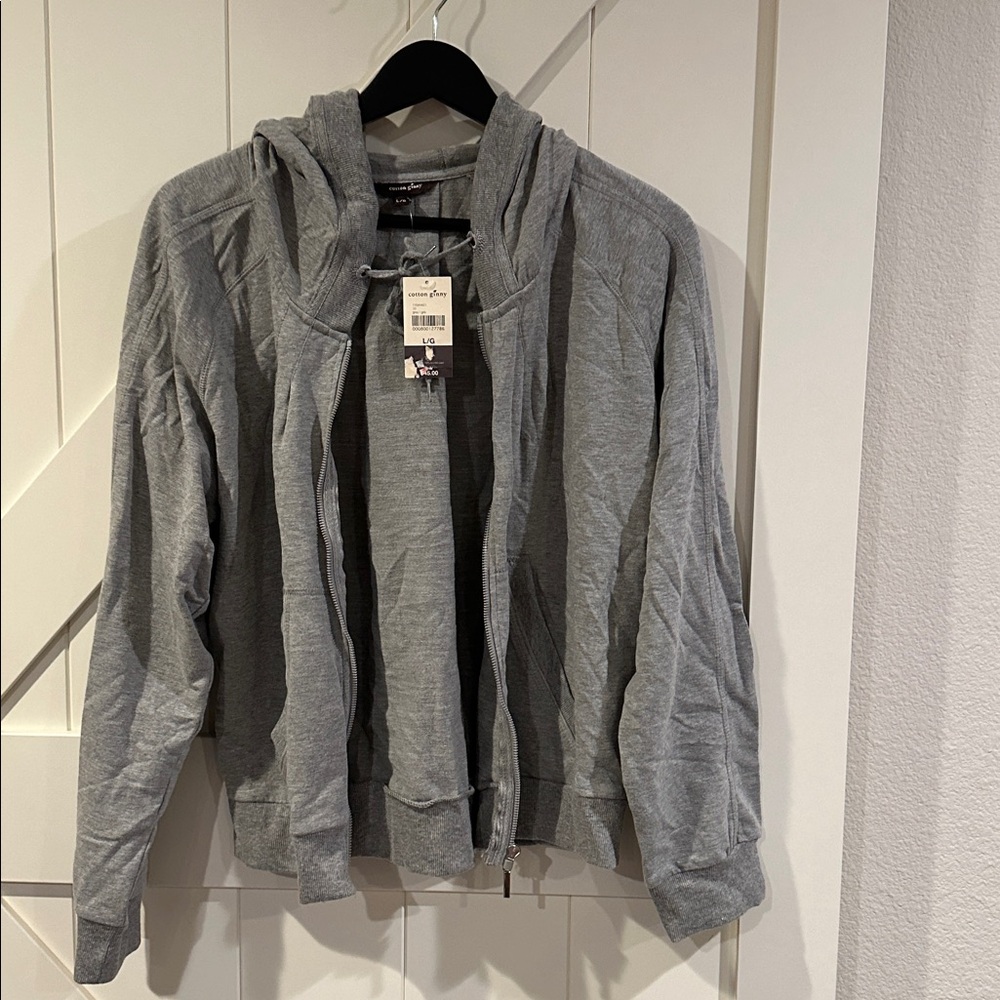 Cotton Ginny Gray Zip-Up Hoodie